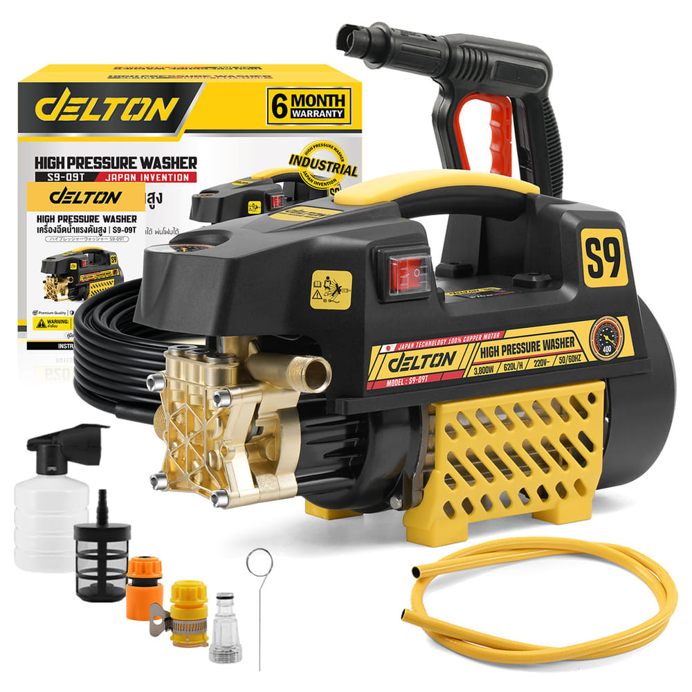 เครื่องฉีดน้ำแรงดันสูง DELTON รุ่น S9-09T 400 บาร์ 3800 วัตต์_7
